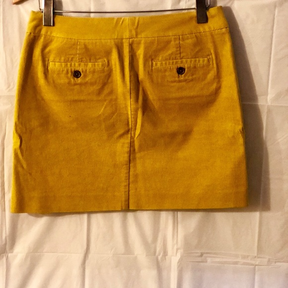 Ladies Sz 4 Mustard Yellow J Crew Miniskirt. - Picture 2 of 5